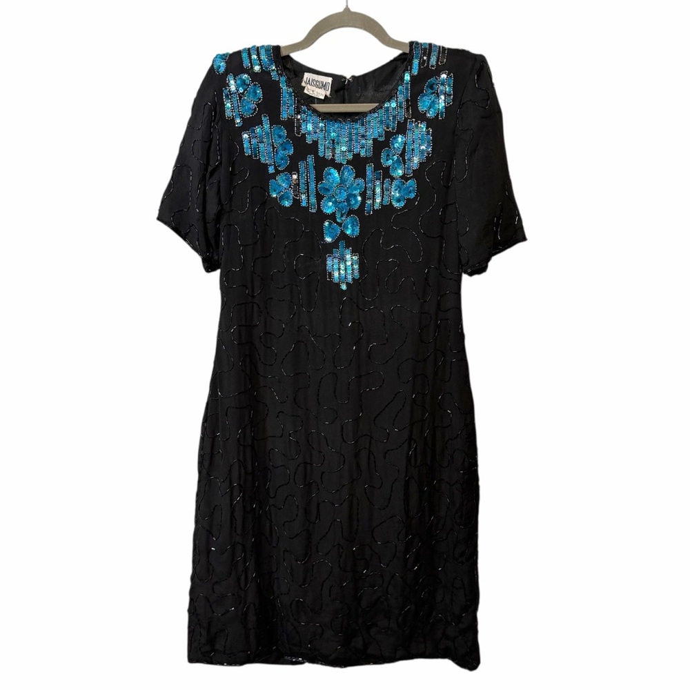 NWT Black Beaded Cocktail Dress